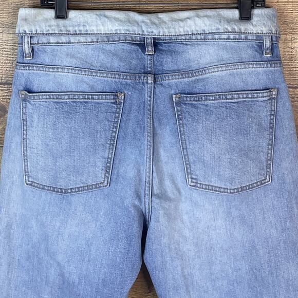 Pistola Nico High Waisted Skinny Fold Over Waist Mom Jeans Light Blue Size 30 - Picture 6 of 9